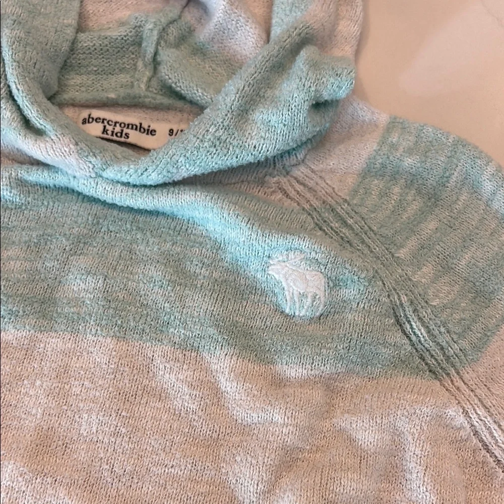 Abercrombie Kids Blue and Cream Cowl Neck Sweater